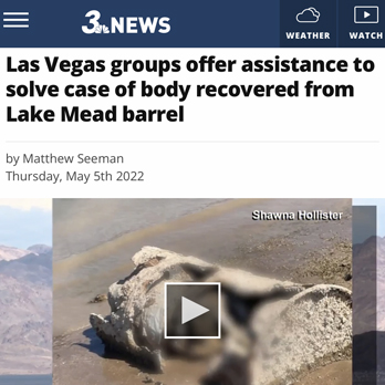Lake Mead Barrel Murder